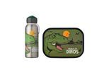 Lunchbox MEPAL "Brotdose + Thermoflasche Campus 2er Set", grün (dino world), B:2cm H:2cm L:2cm, Kunststoff, Lebensmittelaufbewahrungsbehälter, Lunchbox