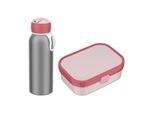 Lunchbox MEPAL "Lunchset mit Thermoflasche Campus 2er Set", pink (cool pink), B:2cm H:2cm L:2cm, Kunststoff, Lebensmittelaufbewahrungsbehälter, Lunchbox, Spülmaschinengeeignet