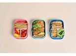Lunchbox MEPAL "Obst- und Bentobox Spiderman Campus 300 & 750 ml blau-rot", bunt (blau, rot), B:2cm H:2cm L:2cm, Kunststoff, Lebensmittelaufbewahrungsbehälter, Lunchbox