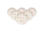 Frühstücksteller VILLEROY & BOCH "Frühstücksteller Petite Fleur ø 20,7 cm 6er Set weiß", weiß, B:20,7cm H:2,2cm L:20,7cm T:20,7cm Ø:20,7cm, Speiseteller, Spülmaschinengeeignet, Mikrowellengeeignet