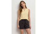 Shorts STREET ONE, Damen, Gr. 46, molten earth, Stoff, 100% Viskose, loose fit kniefrei, Hosen Shorts, mit allover Print