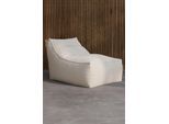 Chillkissen VENTURE HOME, beige (weiß), B:90cm H:83cm T:118cm, Poufs, Sonnenliege skandinavisch, Stoffbezug, outdoor-geeignet, leicht
