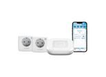 HOMEMATIC IP Funksteckdose "Bundle Access Point + 2x Schaltsteckdose", weiß, B:14,7cm H:17,5cm T:18,9cm, Steckdosenschalter