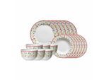 Geschirr-Set RITZENHOFF & BREKER "Tafelservice Shanti Doppio 18er Set bunt", bunt, 18, Porzellan, Geschirr-Sets, Geschirr-Set, Spülmaschinengeeignet