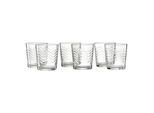 Whiskyglas RITZENHOFF & BREKER "Whiskybecher Wave 250 ml 6er Set transparent", bunt (transparent), B:2cm H:2cm, Glas, Trinkgefäße, Whiskyglas
