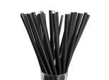 Trinkhalme LUXENTU "Papier-Trinkhalme Jumbo 20 cm 100er Set", schwarz, B:2cm H:25cm L:2cm T:2cm Ø:0,8cm, Küchenhelfer-Sets, Aus stabilem und hochwertigem Papier, ungebleicht, frei von Chemikalien, 100% biologisch abbaubar, absolut geschmacksneutral