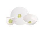 Geschirr-Set VILLEROY & BOCH "Frühstücksset Good Luck With Love 3er Set bunt", bunt, 3, Porzellan, Geschirr-Sets, Geschirr-Set, Spülmaschinengeeignet, Mikrowellengeeignet