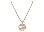 Edelstahlkette URBAN CLASSICS "Urban Classics Unisex Dollar Diamond Necklace", gold, Halsketten, Damen, onesize, Zink, Edelstahlkette