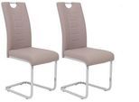Schwingstuhl 2er-Set Ruby S Cappuccino gepolstert