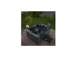 HOME DELUXE Outdoor Whirlpool BLACK MARBLE - Mit Treppe und Thermoabdeckung