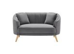 Sofa Hope Grau Samt Samt Grau