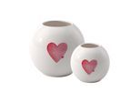 Dekovase "Vasen-Set With Love 2er Set weiß", weiß, B:2cm H:2cm T:2cm, LIKE. BY VILLEROY & BOCH, Vasen, Dekovase