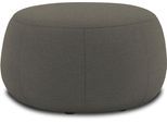 Hocker DOMO COLLECTION "800012 elegant und zeitlos, Solitär, bequem, B/T 75/75cm", silber, B:75cm H:42cm T:75cm, 100% Polyester, Hocker, Hocker, Hocker rund gepolstert