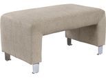 Polsterhocker EXXPO - SOFA FASHION "Intenso, Hocker, modern", beige (taupe), B:100cm H:50cm T:59cm, Zusammensetzung: 95%PES 5%NY, Hocker, Polsterhocker, hohe Bodenfreiheit, frei im Raum stellbar, hoher Sitzkomfort