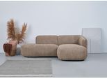 Ecksofa HOME AFFAIRE "OSTRUP Rundsofa, L-Form, Naturtöne, Boucle oder Chenille", grau (taupe), B:278cm H:73cm T:152cm, 100% Polyester, Sofas, Ecksofa, Breite 278 cm, organische Form mit sanften Rundungen