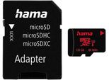 HAMA Speicherkarte "microSD Karte Memory Pro 4K, Adapter/Mobile, UHS Speed C3 UHS-I 80MB/s", schwarz, 128 GB, Speicherkarten, Speicherkarte