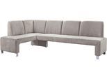 Eckbank EXXPO - SOFA FASHION "Intenso, viele Bezugsstoffe Cord, Struktur 243/158 cm (B/T)", sand, B:243cm H:92cm T:158cm, Zusammensetzung: Polyester 100%, Sitzbänke, Eckbank, hohe Bodenfreiheit, frei im Raum stellbar, hoher Sitzkomfort