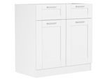 Unterschrank VCM "Küchenschrank 80 cm Unterschrank Schublade Colura", weiß, B:60cm T:46cm, Obermaterial: 100% Holz Wood., Schränke, Unterschrank