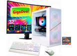 GAMEMAX Gaming-PC-Komplettsystem "GigaDeal AERIS MW 2807 AMD Ryzen 7 5700X 32GB 1TB SSD RTX 5070", Energieeffizienz: G, weiß, Microsoft Windows 11 Home (64 Bit), 32 GB RAM 1.000 GB SSD, Computer_Komplettsysteme, Windows 11 + Gigabyte GS32QCA LED-Monitor Curved, 80 cm 32", Gaming-PC-Komplettsystem