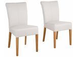 4-Fußstuhl HOME AFFAIRE "Queen Polsterstuhl", beige (beige, eichefarben), B:47cm H:93cm T:64cm, Massivholz, Stühle, 4-Fußstuhl, verschiedene Bezüge, Gestell Massivholz