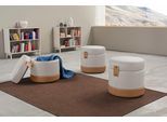 Hocker EGOITALIANO "Tonder, Designhocker als Blickfang mit tollen Details, B/T 50/50cm", grau (stone), B:50cm H:50cm T:50cm, Leder »BULL« (echtes Rindsleder). Geschliffenes, pigmentiertes und behandeltes Rindsleder mit einer Dicke von 1, 3-1, 5 mm. Dieses Leder zeigt eine ziemlich weiche Hand mit einem halb undurchsichtigen Aussehen. Es handelt sich um ein geschütztes Leder. Eine leichte Deckschic