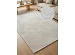 Teppich CALVIN KLEIN HOME "Essential, Designerteppich", creme, B:200cm H:7mm L:290cm, Kunstfaser, Teppiche, Teppich, modern, elegantes Muster, Wohnzimmer, Schlafzimmer, Esszimmer