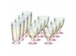 Gläser-Set VILLEROY & BOCH "Longdrink- und Weinglas-Set Boston Pearl 12er Set bunt", bunt, B:2cm H:2cm, Glas, Trinkgefäße, Gläser-Set, Spülmaschinenfest