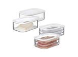Vorratsdose MEPAL "Aufschnittdosen Modula 4er Set", weiß, B:2cm H:2cm L:2cm, Kunststoff, Lebensmittelaufbewahrungsbehälter, Vorratsdose