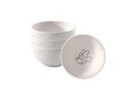 Schale VILLEROY & BOCH "Müslischalen Manufacture Rock blanc - Mickey Mouse ø 14 cm 4er Set weiß", weiß, B:14cm H:7cm L:14cm T:14cm Ø:14cm, Schüsseln, Schale, Spülmaschinenfest, Mikrowellensicher