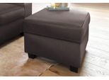 Hocker DOMO COLLECTION "Norma perfekte Ergänzung, Hocker B/T 70/55cm", braun (dunkelbraun), B:70cm H:42cm T:55cm, Mosel Struktur (100% Polyester);Kunstleder SOFTLUX;Microfaser-PRIMABELLE (100% Polyester);NaturLEDER in Sitz und Rücken. Korpus in passendem Kunstleder SOFTLUX bezogen;Struktur (90% Polyester, 10% Polyacryl), Hocker, Hocker