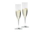 Champagnerglas "Champagner-Flöten Vinum 160 ml 2er Set transparent", bunt (transparent), B:7,4cm H:22,6cm Ø:7,4cm, Glas, RIEDEL THE WINE GLASS COMPANY, Trinkgefäße, Champagnerglas, Spülmaschinenfest