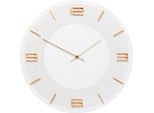 Wanduhr KARE DESIGN "Leonardo Ø49cm", weiß, B:48,5cm H:48,5cm T:1,1cm, Wanduhren, Wanduhr, in verschiedenen Farben