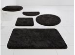 Badematte GRUND "Melos, Badvorleger, Badezimmer Teppich, sehr weich" Gr. 7, grau (anthrazit), H:27mm, Kunstfaser, Badematten, Badematte, melierte Optik, sehr weicher Flor, Melange-Effekt, Made in Europe