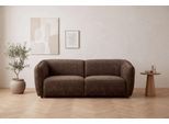 3-Sitzer HOME AFFAIRE "OSTRUP, Naturtöne, Boucle oder Chenille", braun, B:221cm H:73cm T:93cm, 100% Polyester, Sofas, 3-Sitzer, Breite 221 cm, organische Form mit sanften Rundungen