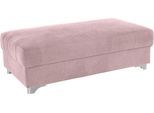 Polsterhocker DOMO COLLECTION "Mira bequemer Bankhocker, B/T 139/74cm", rosa (flamingo), B:139cm H:45cm T:74cm, Struktur (100% Polyester);Struktur fein (100% Polyester);Luxus-Microfaser (92% Polyester, 8% Nylon), Hocker, Polsterhocker