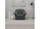 Sessel DOMO COLLECTION "Pegnitz, zeitlos, elegante Armlehnen, komfortabel, Breite 105cm", grau, B:105cm H:82cm T:82cm, 100% Polyester, Sessel, Sessel