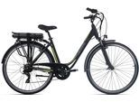 E-Bike ADORE "Versailles" Gr. 48, schwarz (schwarz, grün, schwarz), Elektrofahrräder, 48cm, 28 Zoll (71,12cm), E-Bike, Pedelec, Elektrofahrrad für Damen u. Herren