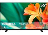 TOSHIBA LED-Fernseher "55UV1563DDW", Energieeffizienz: D, schwarz, 55 ″, Fernseher, LED-Fernseher