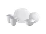 Geschirr-Set VILLEROY & BOCH "Frühstücks-Set Pura 6er Set weiß", weiß, 6, Porzellan, Geschirr-Sets, Geschirr-Set, Spülmaschinenfest, Mikrowellensicher