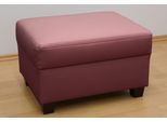Hocker DOMO COLLECTION "Norma perfekte Ergänzung, Hocker B/T 70/55cm", rot (kaminrot), B:70cm H:42cm T:55cm, Mosel Struktur (100% Polyester);Kunstleder SOFTLUX;Microfaser-PRIMABELLE (100% Polyester);NaturLEDER in Sitz und Rücken. Korpus in passendem Kunstleder SOFTLUX bezogen;Struktur (90% Polyester, 10% Polyacryl), Hocker, Hocker