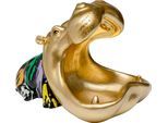 Dekofigur KARE DESIGN "Hungry Hippo", gold, B:30,5cm H:21,5cm T:21,5cm, Polyresin, Dekofiguren, Dekofigur, verschiedene Farben & Größen