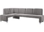 Eckbank EXXPO - SOFA FASHION "Intenso, viele Bezugsstoffe Cord, Struktur 243/158 cm (B/T)", cappuccino, B:243cm H:92cm T:158cm, Zusammensetzung: Polyester 100%, Sitzbänke, Eckbank, hohe Bodenfreiheit, frei im Raum stellbar, hoher Sitzkomfort