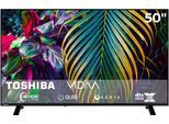 TOSHIBA LED-Fernseher "50QV1563DDW", Energieeffizienz: D, schwarz, 50 ″, Fernseher, LED-Fernseher