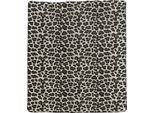 Wohndecke DONE. "Leopard", braun (braun, beige, dunkelbraun), B:150cm L:200cm, Baumwolle, Wohndecken, Wohndecke, Wohndecke mit einfassender Ziernaht im Leo-Look, Kuscheldecke