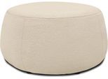 Hocker DOMO COLLECTION "800012 elegant und zeitlos, Solitär, bequem, B/T 75/75cm", beige (creme), B:75cm H:42cm T:75cm, 100% Polyester, Hocker, Hocker, Hocker rund gepolstert