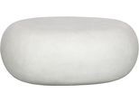 Beistelltisch WOOOD "Pebble aus Fiberclay mit abgerundeter organischer Form", weiß, B:65cm H:31cm T:49cm, Tische, Beistelltisch, Tragkraft 90 kg, Glasfaser-Ton-Verbundmaterial, pflegebedürftig