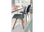 Esszimmerstuhl OTTO HOME "Dalea", grün (schwarz, petrol, eichefarben), B:45cm H:91cm T:55cm, Kunstleder;weicher Webstoff mit feiner Struktur aus 100% Polyester, Stühle, Esszimmerstuhl, im 2er, 4er oder 6er-Set, Küchenstuhl
