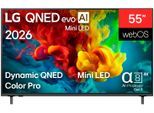 LG QNED-Fernseher "55QNED82B6B", Energieeffizienz: F, schwarz, 55 ″, Fernseher, QNED-Fernseher