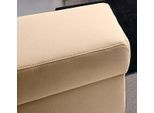 Hocker DOMO COLLECTION "Alisson zeitlos und bequem, B/T 59/59cn", beige (creme), B:59cm H:40cm T:59cm, Microfaser aus 100% Polyester;Softlux, das pflegeleichte Kunstleder aus 80% PVC, 18% Polyester und 2% Polyurethan;Luxus-Kunstleder;Strukturstoff aus 90% Polyester und 10% Polyacryl., Hocker, Hocker