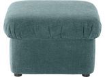 Hocker DOMO COLLECTION "Pegnitz B/T 60/60cm", blau (petrol), B:60cm H:40cm T:60cm, 95% Polyester, 5% Nylon, Hocker, Polsterhocker